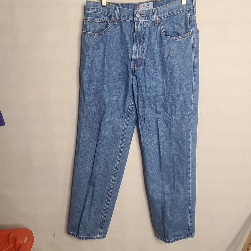 Levis 550 Relaxed Fit Jeans Mens W34 L30 Light Wash Blue Denim Classic